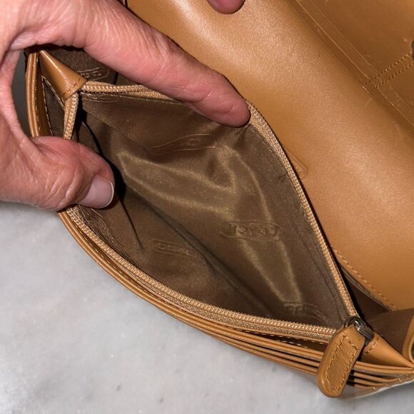 Coach Wallet Leather Vintage Tan Full Sized Bifold Designer Clutch - Picture 14 of 16